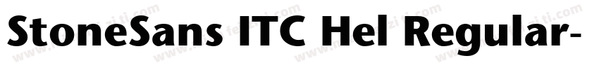 StoneSans ITC Hel Regular字体转换
